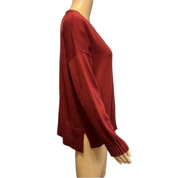 Eileen Fisher Boxy Tight Knit Italian Yarn 100% Extra Fine Merino Wool XS/TP - Picture 2 of 6